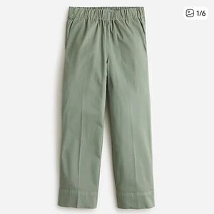 J Crew olive green Astrid wide leg cotton chino pants, NWOT size XL